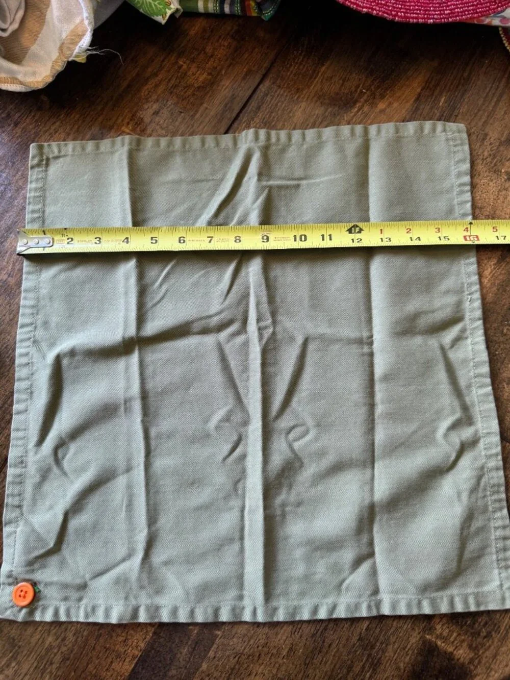 Custom Upcycled Napkin Set Fruit Button Embroidered Food Network Cloth Napkins